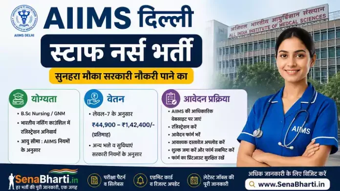 AIIMS Delhi Staff Nurse Bharti