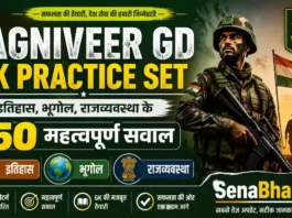 Agniveer GD GK Practice Set