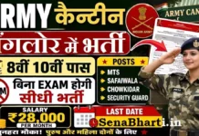 Army Canteen Bangalore Bharti 2026: 10वीं पास के लिए भर्ती, ऐसे करें आवेदन Army Canteen Bangalore Bharti