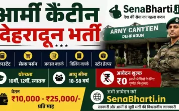 Army Canteen Dehradun Bharti 2026: 10वीं/12वीं/ग्रेजुएट के लिए आर्मी कैंटीन में भर्ती, यहाँ से डाउनलोड करें फॉर्म Army Canteen Dehradun Bharti