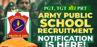 AWES Army Public School Recruitment