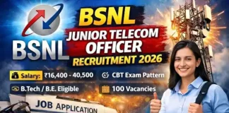 BSNL JTO Recruitment