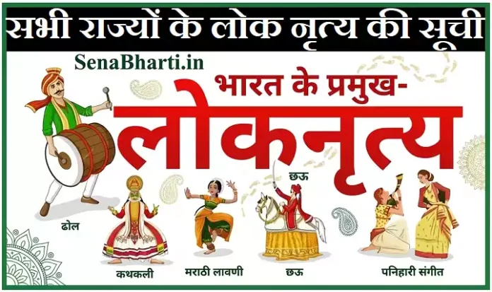 Bharat ke Lok Nritya folk dance of india state wise भारत के प्रमुख लोक नृत्य