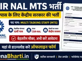 CSIR NAL MTS Bharti