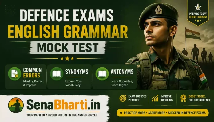 Defence Exams English Grammar Mock Test