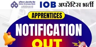 IOB Apprentice Bharti