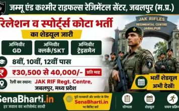 JAK Rifles Regiment Jabalpur Bharti