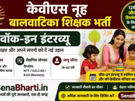 KVS Nuh Balvatika Teacher Bharti