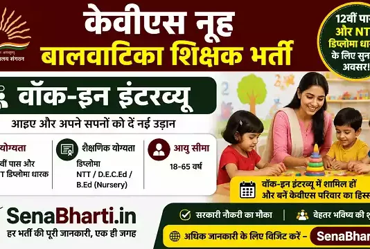 KVS Nuh Balvatika Teacher Bharti