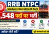 RRB NTPC Graduate Recruitment 2026 – 3548 पदों पर भर्ती