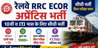 Railway RRC ECOR Apprentice Bharti