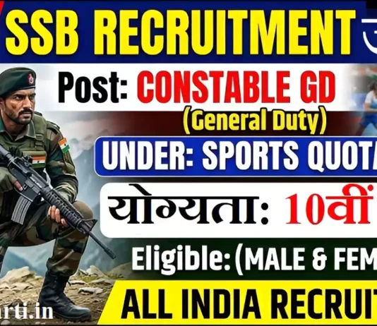 SSB Sport Quota Bharti