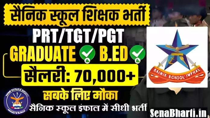 Sainik School Imphal Recruitment Sainik School Imphal jobs