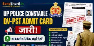 UP Police Constable DV-PST Admit Card
