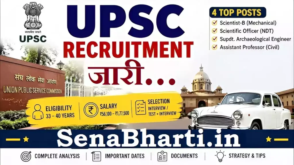 UPSC Recruitment 2026: 538 पदों पर बंपर सरकारी भर्ती, योग्यता और सीधे अप्लाई लिंक यहां देखें 1 UPSC Recruitment